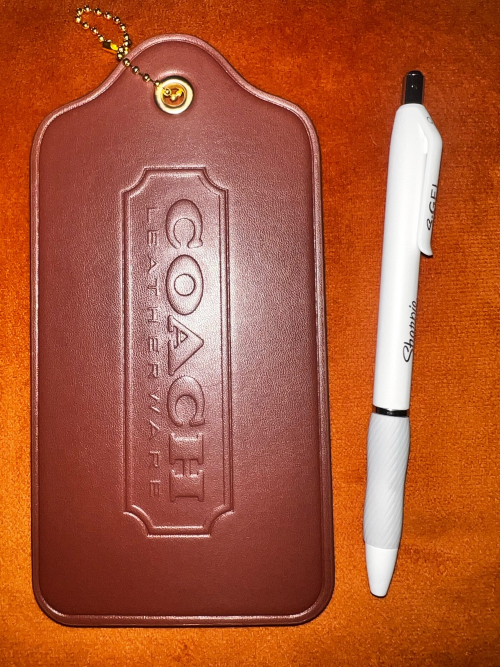Coach brown XXL hangtag look for less